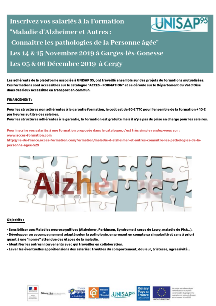 Formation « Maladie d’Alzheimer et autres : connaître les pathologies ...